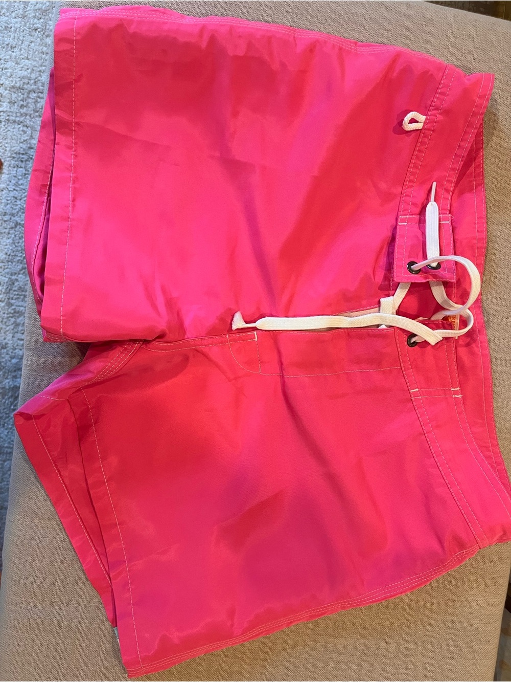Bright Pink Sundek men swim Shorts with mesh inside